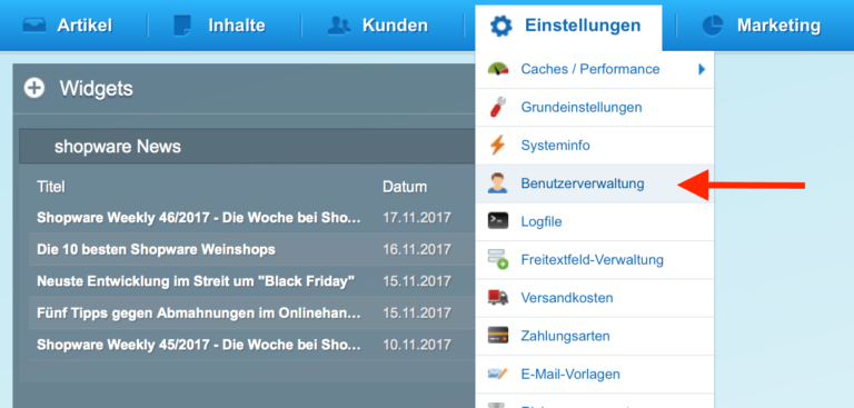 externe schnittstellen shopware 5