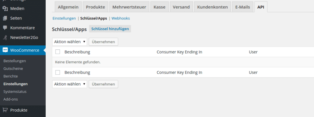 externe schnittstelle woocommerce